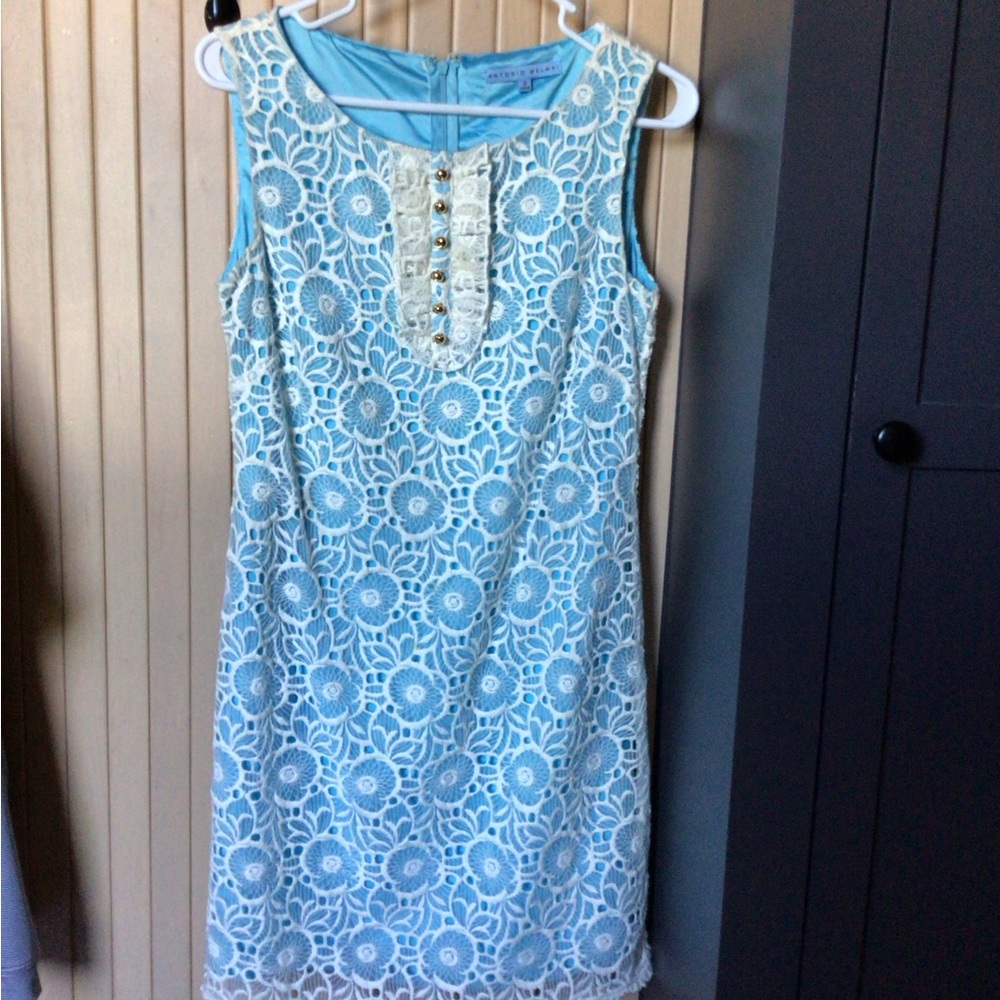 Antonio Melani Embroidered Lace Dress, Size 2